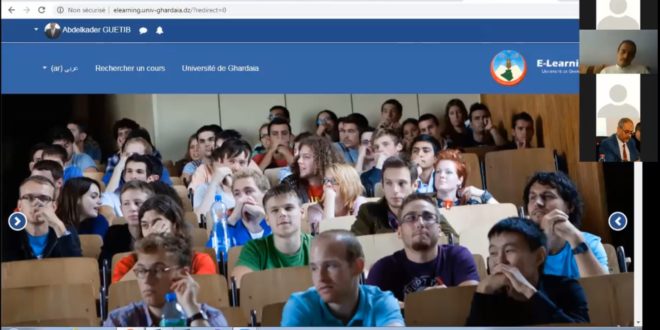 الندوة الأولى لمتابعة الدروس عبر منصة التعليم عن بعد جامعة غرداية